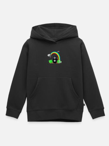 over the rainbow - Sweat Premium à capuche enfant bio - noir