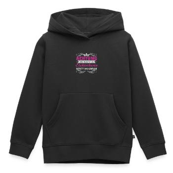 Elektrikerin - Ihre Majestät - Kinder Premium Organic Hoodie - Schwarz - Vorne - AI Model Kid Male (0cm)