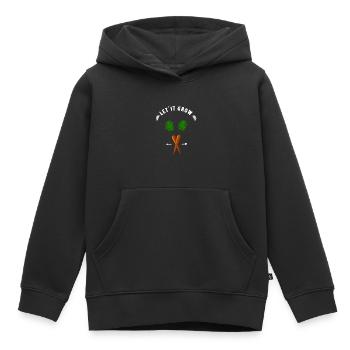 möhre wachsen garten bauer landwirt garden gärtner - Kinder Premium Organic Hoodie - Schwarz - Vorne - AI Model Kid Male (0cm)