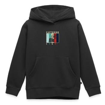 Capturing Light - paparazzi photo editor - Kinder Premium Organic Hoodie - Schwarz - Vorne - AI Model Kid Male (0cm)