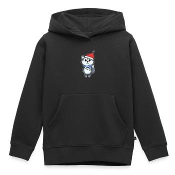 Loups loups de bébé animal mignon - Sweat Premium à capuche enfant bio - noir - Devant - AI Model Kid Male (0cm)