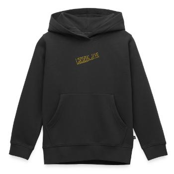 I Speak Jive Vintage - Sweat Premium à capuche enfant bio - noir - Devant - AI Model Kid Male (0cm)