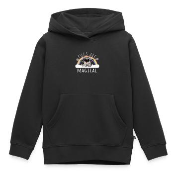 Pugs Are Magical - Kids Premium Organic Hoodie - black - Front - AI Model Kid Male (0cm)