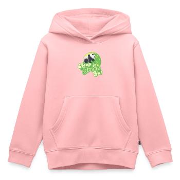 Keep It Green Panda Yo - Sweat Premium à capuche enfant bio - rose - Devant - AI Model Kid Female (0cm)