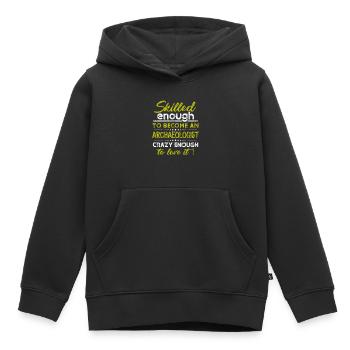 archaeologist - Kids Premium Organic Hoodie - black - Front - AI Model Kid Male (0cm)
