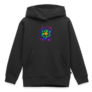 Cadeau de fête hypnotique ciel étoilé coloré - Sweat Premium à capuche enfant bio - noir - Devant - AI Model Kid Male (0cm)