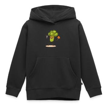 broccoli - Kids Premium Organic Hoodie - black - Front - AI Model Kid Male (0cm)