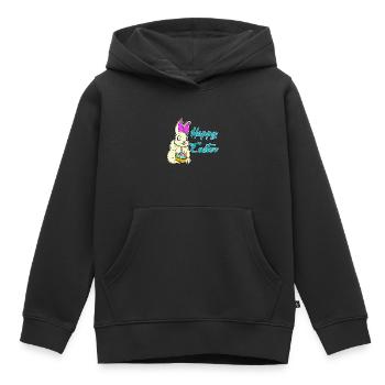 Joyeuses Pâques - Joyeuses Pâques - Sweat Premium à capuche enfant bio - noir - Devant - AI Model Kid Male (0cm)