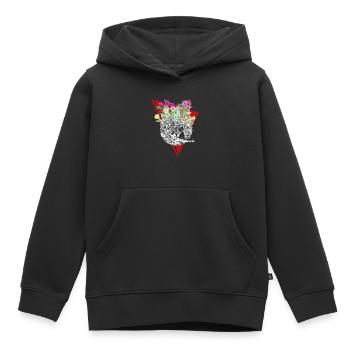 Planète de cactus en couleur - Sweat Premium à capuche enfant bio - noir - Devant - AI Model Kid Male (0cm)