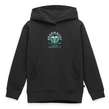 Pharmacie Pharmacie - Sweat Premium à capuche enfant bio - noir - Devant - AI Model Kid Male (0cm)
