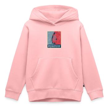 Penguin retro - Kids Premium Organic Hoodie - rose - Front - AI Model Kid Female (0cm)