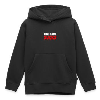 This game sucks - Sweat Premium à capuche enfant bio - noir - Devant - AI Model Kid Male (0cm)
