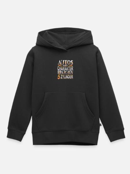 5 Zylinder Power - Kinder Premium Organic Hoodie - Schwarz