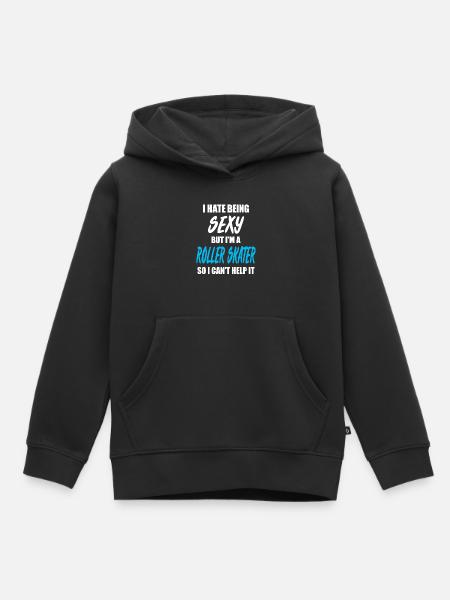 Rollschuhlaufen - Kinder Premium Organic Hoodie - Schwarz