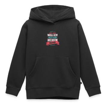 Hund Hundeliebe - Kinder Premium Organic Hoodie - Schwarz - Vorne - AI Model Kid Male (0cm)