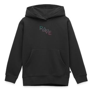 T-shirt RAVER - Sweat Premium à capuche enfant bio - noir - Devant - AI Model Kid Male (0cm)