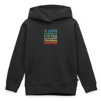 14 Jahre 14. Geburtstag Geschenk - Kinder Premium Organic Hoodie - Schwarz - Vorne - AI Model Kid Male (0cm)