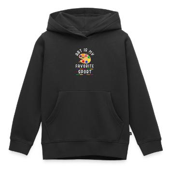 Künstler - Kinder Premium Organic Hoodie - Schwarz - Vorne - AI Model Kid Male (0cm)