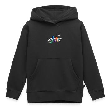 Künstler - Kinder Premium Organic Hoodie - Schwarz - Vorne - AI Model Kid Male (0cm)
