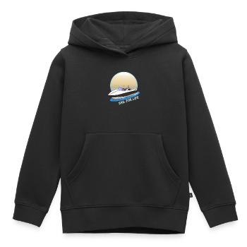 Motorboot - Kinder Premium Organic Hoodie - Schwarz - Vorne - AI Model Kid Male (0cm)