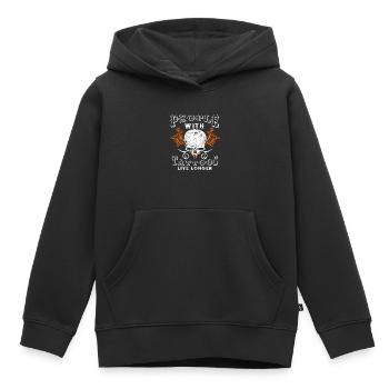 Tatouage - Sweat Premium à capuche enfant bio - noir - Devant - AI Model Kid Male (0cm)