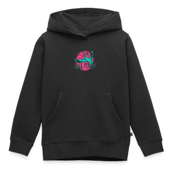 Mouette mer mer côte - Sweat Premium à capuche enfant bio - noir - Devant - AI Model Kid Male (0cm)