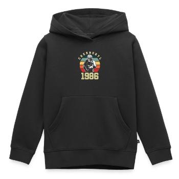Protection de l'environnement de la centrale nucléaire de Tchernobyl - Sweat Premium à capuche enfant bio - noir - Devant - AI Model Kid Male (0cm)