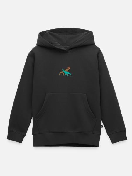 T-REX - Thyrannosaurus Rex - Kinder Premium Organic Hoodie - Schwarz