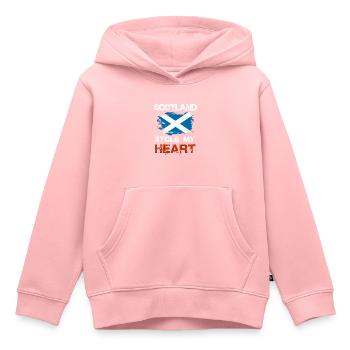 Écosse - Sweat Premium à capuche enfant bio - rose - Devant - AI Model Kid Female (0cm)