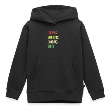 Letztes sauberes Camping Shirt - Kinder Premium Organic Hoodie - Schwarz - Vorne - AI Model Kid Male (0cm)