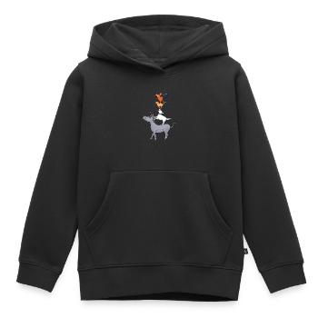Bremer Stadtmusikanten, Geschenk aus Bremen - Kinder Premium Organic Hoodie - Schwarz - Vorne - AI Model Kid Male (0cm)