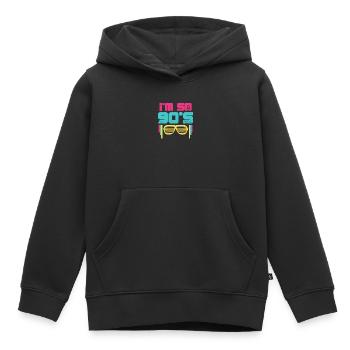 90er Jahre - Kinder Premium Organic Hoodie - Schwarz - Vorne - AI Model Kid Male (0cm)
