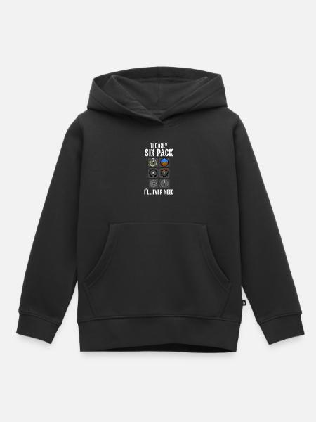 Pilot Hobby - Kinder Premium Organic Hoodie - Schwarz