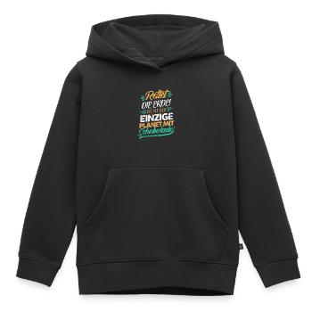 Schokolade Klimaschutz - Kinder Premium Organic Hoodie - Schwarz - Vorne - AI Model Kid Male (0cm)