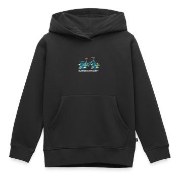 Les vendredis de la protection de l'environnement pour l'avenir - Sweat Premium à capuche enfant bio - noir - Devant - AI Model Kid Male (0cm)