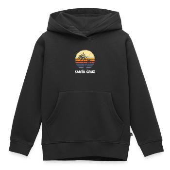 Santa Cruz en Californie - Sweat Premium à capuche enfant bio - noir - Devant - AI Model Kid Male (0cm)