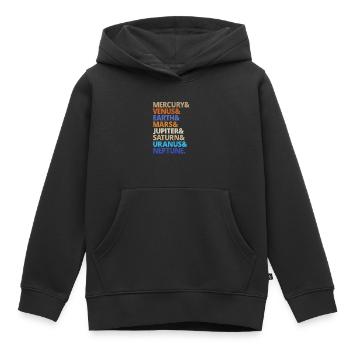 Planet Planet Solar System Milky Way Gift - Kids Premium Organic Hoodie - black - Front - AI Model Kid Male (0cm)