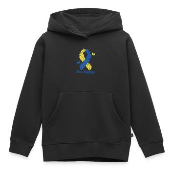 Down-Syndrom-Bewusstsein - Kinder Premium Organic Hoodie - Schwarz - Vorne - AI Model Kid Male (0cm)