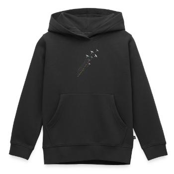 Pilote d’avion d’avion d’époque - Sweat Premium à capuche enfant bio - noir - Devant - AI Model Kid Male (0cm)