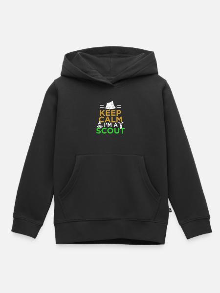 scout - Sweat Premium à capuche enfant bio - noir