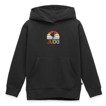 Judo Kampfkunst Kampfsportler - Kinder Premium Organic Hoodie - Schwarz - Vorne - AI Model Kid Male (0cm)