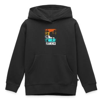 Flamenco Retro - Kids Premium Organic Hoodie - black - Front - AI Model Kid Male (0cm)