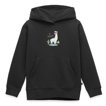 Funny Gift Lama No Problama Cactus Design - Kinder Premium Organic Hoodie - Schwarz - Vorne - AI Model Kid Male (0cm)