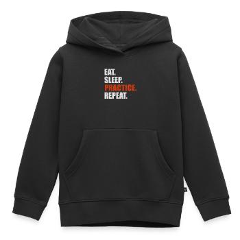 Eat Sleep Practice Repeat - Kids Premium Organic Hoodie - black - Front - AI Model Kid Male (0cm)
