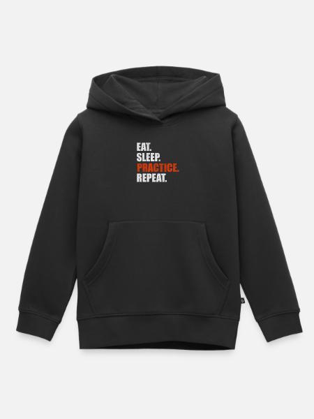 Eat Sleep Practice Repeat - Kinder Premium Organic Hoodie - Schwarz