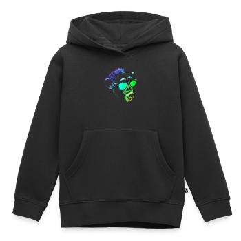 Kühler Affe - Kinder Premium Organic Hoodie - Schwarz - Vorne - AI Model Kid Male (0cm)