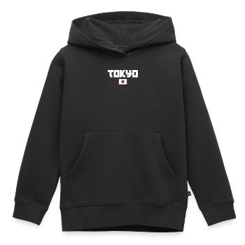 Tokyo - Sweat Premium à capuche enfant bio - noir - Devant - AI Model Kid Male (0cm)