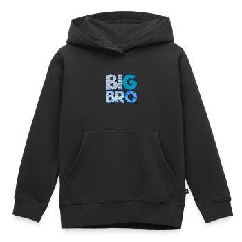 Grand FrĂ¨re - Sweat Premium à capuche enfant bio - noir - Devant - AI Model Kid Male (0cm)