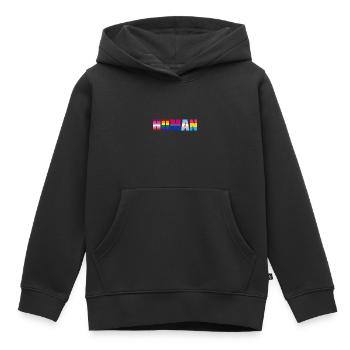 Cadeau Gay Pride - Sweat Premium à capuche enfant bio - noir - Devant - AI Model Kid Male (0cm)