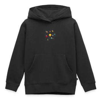 Astronaute planète univers galaxie de l'espace - Sweat Premium à capuche enfant bio - noir - Devant - AI Model Kid Male (0cm)